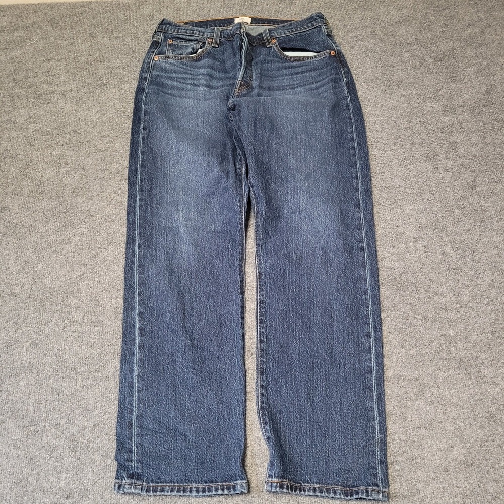 Levi's Jeans Womens Size 34 Blue 501 Curve Straight Leg Dark Wash Denim Classic